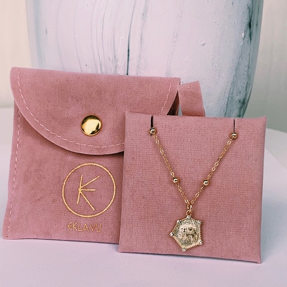 The Cyrene Necklace (18k Vermeil Gold over .925 Sterlinf Silver) with tag - Picture 4 of 6